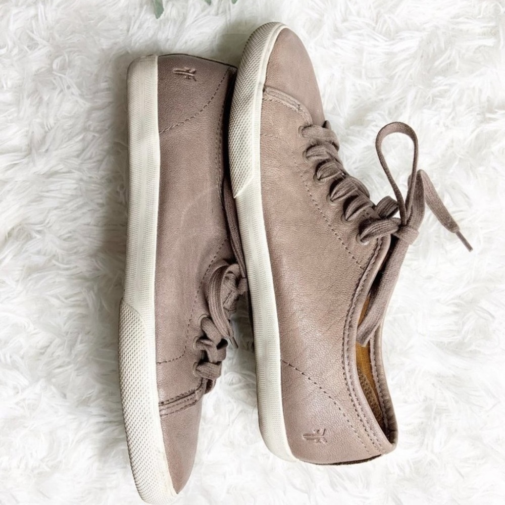 FRYE Maya Lace Up Leather Casual Sneakers 8